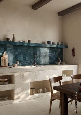  Marazzi Lume Blue 10x10 cm Decor Glanzend Gestructureerd Lux MQ80 | 454648