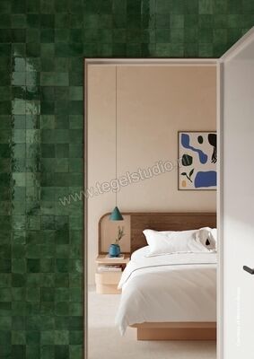  Marazzi Lume Green 10x10 cm Decor Glanzend Gestructureerd Lux MQ7W | 454684