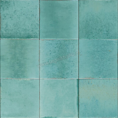  Marazzi Lume Turquoise 10x10 cm Decor Glanzend Gestructureerd Lux MQ7U | 454714