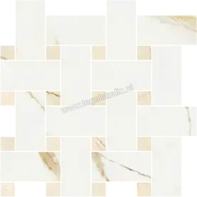  NovaBell Atelier Calacatta Gold/Cozy Marfil 30x30 cm Decor Basket Glanzend Gestructureerd Gepolijst ATL444L | 456160