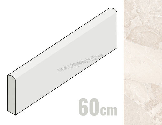  Ergon Ceramiche Matera Stone White 7x60 cm Plint Mat Gestructureerd Silktech ENDK | 457936