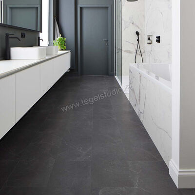  Parquetvinyl Caldera PVC Diepe steenstructuur Rigid Click Tegel 60x30cm CAL 4056 | 459979