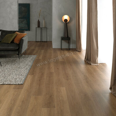  Parquetvinyl Ivalo PVC Diepe houtstructuur Rigid Click Plank 121,3x17,6cm IVA 2703 | 460048