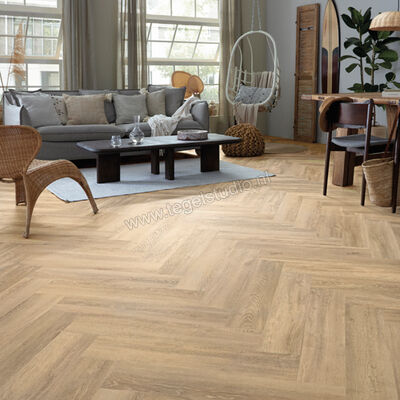  Mflor Authentic Parva Oak XL PVC Hout structuur Dryback Walvisgraat 75x15.3cm MF46414 | 460837