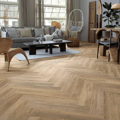  Mflor Authentic Parva Oak XL PVC Hout structuur Dryback Walvisgraat 75x15.3cm MF46415 | 460843