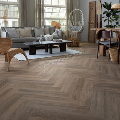  Mflor Authentic Parva Oak XL PVC Hout structuur Dryback Walvisgraat 75x15.3cm MF46417 | 460855