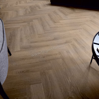  Mflor Parva Oak PVC Hout structuur Dryback Visgraat 61x11.4cm MF41213 | 461194