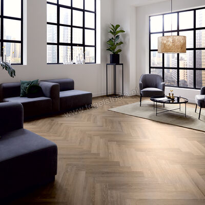  Mflor Parva Oak PVC Hout structuur Dryback Visgraat 61x11.4cm MF41213 | 461197