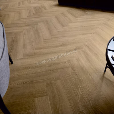  Mflor Parva Oak PVC Hout structuur Dryback Visgraat 61x11.4cm MF41214 | 461203