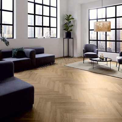  Mflor Parva Oak PVC Hout structuur Dryback Visgraat 61x11.4cm MF41214 | 461206