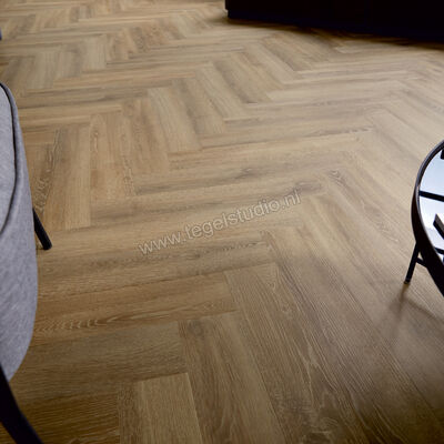  Mflor Parva Oak PVC Hout structuur Dryback Visgraat 61x11.4cm MF41215 | 461215