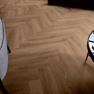  Mflor Parva Oak PVC Hout structuur Dryback Visgraat 61x11.4cm MF41216 | 461221