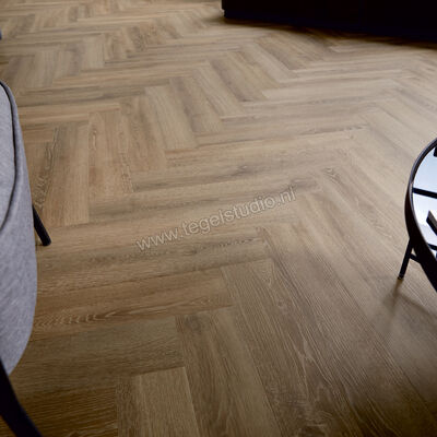  Mflor Parva Oak PVC Hout structuur Dryback Visgraat 61x11.4cm MF41217 | 461230