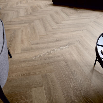  Mflor Parva Oak PVC Hout structuur Dryback Visgraat 61x11.4cm MF41219 | 461239