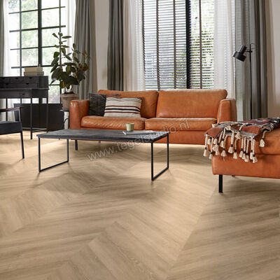  Mflor Parva Oak Chevron PVC Hout structuur Dryback Hongaarse punt 80x13.3cm MF42214 | 461263