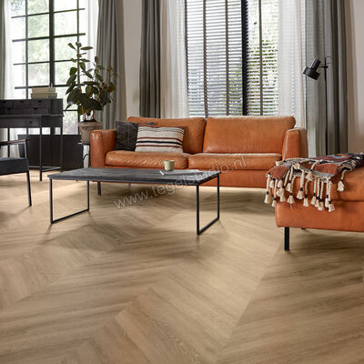  Mflor Parva Oak Chevron PVC Hout structuur Dryback Hongaarse punt 80x13.3cm MF42215 | 461272