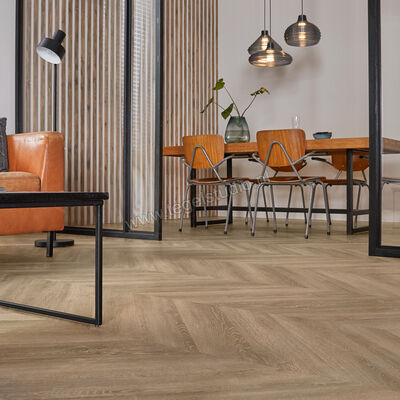  Mflor Parva Oak Chevron PVC Hout structuur Dryback Hongaarse punt 80x13.3cm MF42215 | 461275