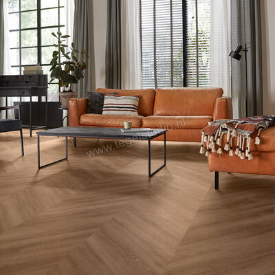  Mflor Parva Oak Chevron PVC Hout structuur Dryback Hongaarse punt 80x13.3cm MF42216 | 461281