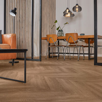  Mflor Parva Oak Chevron PVC Hout structuur Dryback Hongaarse punt 80x13.3cm MF42216 | 461284