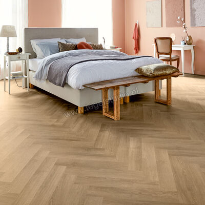  Mflor Parva River Oak PVC Hout structuur Dryback Visgraat 61x11.4cm MF41319 | 461332