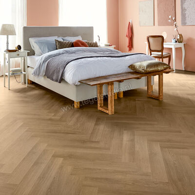  Mflor Parva River Oak PVC Hout structuur Dryback Visgraat 61x11.4cm MF41324 | 461350