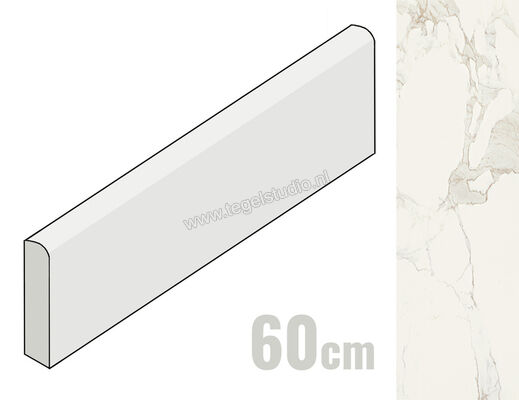  Vallelunga Calacatta Vintage Calacatta Vintage 8x60 cm Plint Mat Gestructureerd Satin CVG2040501S | 462304