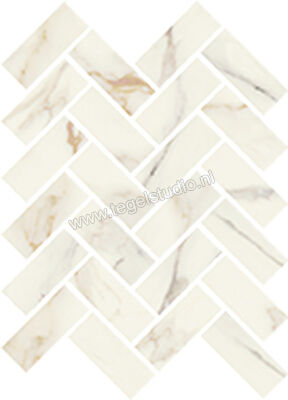  Vallelunga Cava Bianco 31x24.5 cm Decor Herringbone Mat Gestructureerd Satin CV6000886S | 462379
