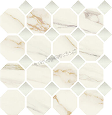  Vallelunga Cava Bianco 30x30 cm Decor Ottagona Mat Gestructureerd Satin CV6000895S | 462388