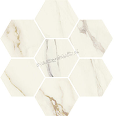  Vallelunga Cava Bianco 30x28 cm Decor Hexagon Mat Gestructureerd Satin CV60008881S | 462403