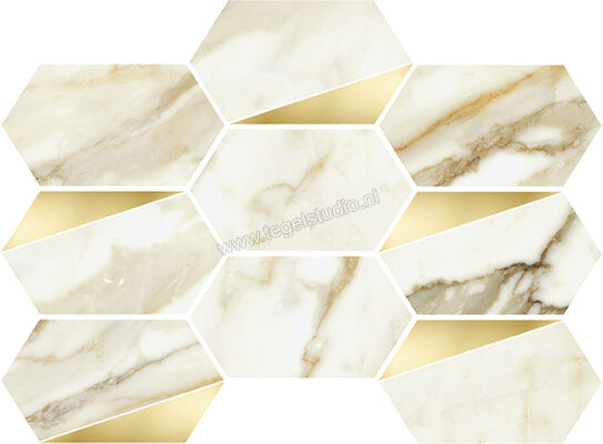  Vallelunga Luce Oro 26x35 cm Decor Hexagon Oro Mat Gestructureerd Satin CV6001278S | 462718