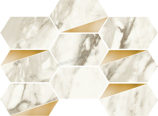  Vallelunga Luce Grey 26x35 cm Decor Hexagon Rame Mat Gestructureerd Satin CV6001280S | 462724