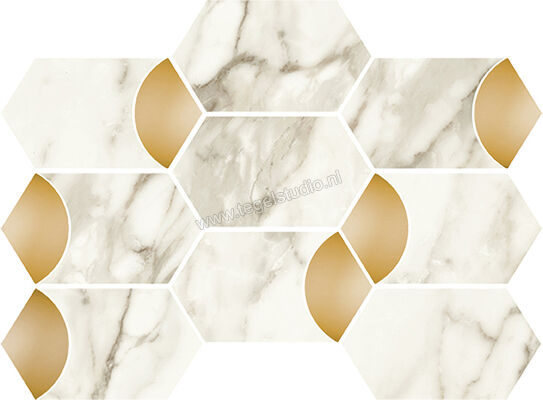  Vallelunga Luce Grey 26x35 cm Decor Hexagon Rame Glanzend Gestructureerd Lusso CV6001281S | 462727