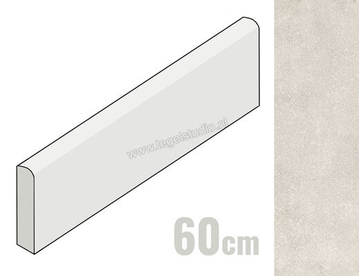  Vallelunga Terrae Gesso 9x60 cm Plint Mat Gestructureerd Naturale 02VTEB610S | 463093