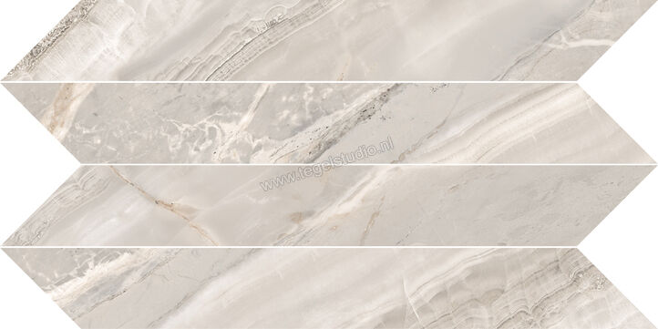  Ascot Ceramiche Galaxy Silver 30x60 cm Decor Arrow Glanzend Gestructureerd 3D Honed A2GAL40AT4M | 467218