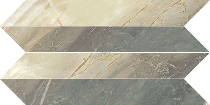  Ascot Ceramiche Galaxy Emerald 30x60 cm Decor Arrow Glanzend Gestructureerd 3D Honed A2GAL90AT4M | 467221