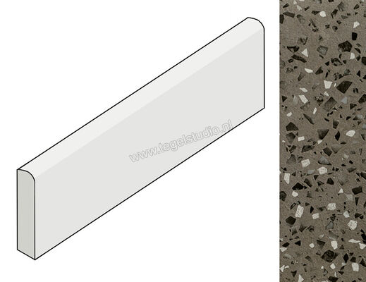  Coem Ceramiche Terrazzo Maxi Beton 7.5x60 cm Plint Mat Vlak Naturale TZXB60R | 467476