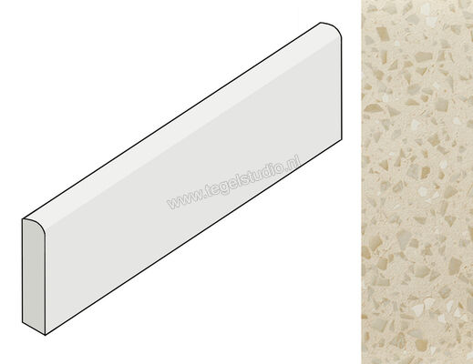  Coem Ceramiche Terrazzo Caolino 7.5x60 cm Plint Maxi Mat Vlak Naturale TZXB61R | 467485