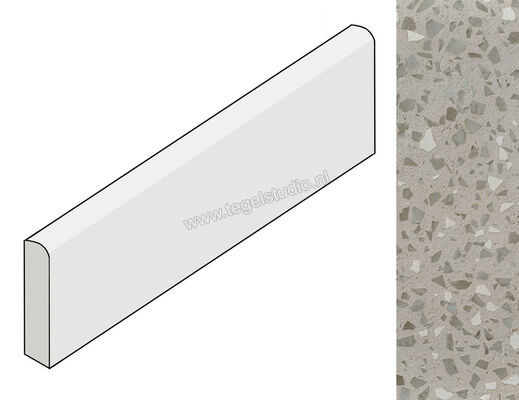  Coem Ceramiche Terrazzo Maxi Calce 7.5x60 cm Plint Mat Vlak Naturale TZXB63R | 467494