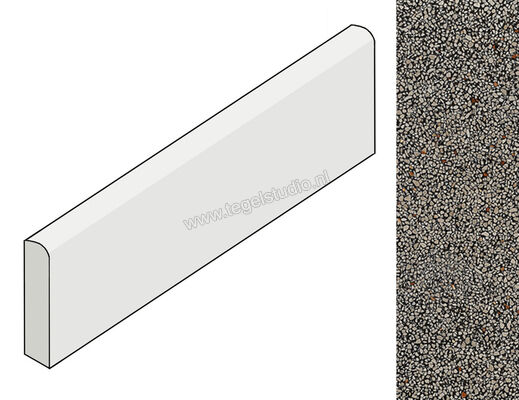  Coem Ceramiche Terrazzo Bucchero 7.5x60 cm Plint Mini Mat Vlak Naturale TZB67R | 467500