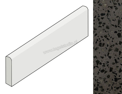 Coem Ceramiche Terrazzo Maxi Bucchero 7.5x60 cm Plint Mat Vlak Naturale TZXB67R | 467503