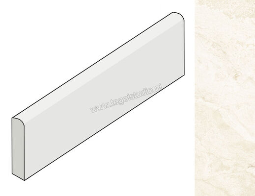  Coem Ceramiche Touch Stone White 7.5x60.4 cm Plint Mat Vlak Naturale TOB601R | 467578