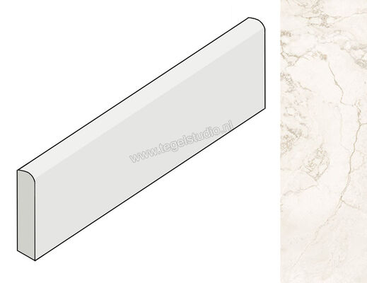  Coem Ceramiche Touch Stone Grey 7.5x60.4 cm Plint Glanzend Vlak Levigato TOB603L | 467581