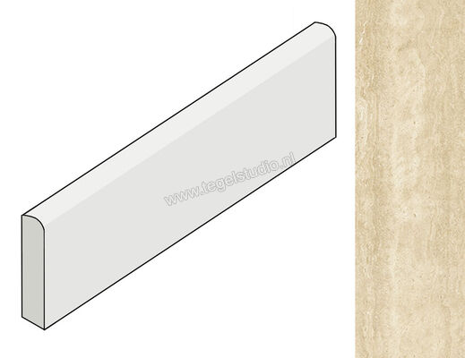  Coem Ceramiche Touch Stone Vein Gold 7.5x60.4 cm Plint Glanzend Vlak Levigato TVB62L | 467590