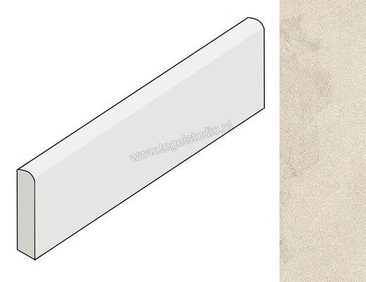  Coem Ceramiche Versatile Stone Bianco 7.5x60.4 cm Plint Glanzend Vlak Lucidato VSB601L | 467701
