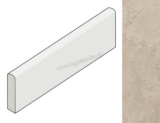  Coem Ceramiche Versatile Stone Beige 7.5x60.4 cm Plint Mat Vlak Naturale VSB602R | 467710