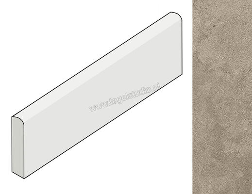  Coem Ceramiche Versatile Stone Argilla 7.5x60.4 cm Plint Glanzend Vlak Lucidato VSB608L | 467719