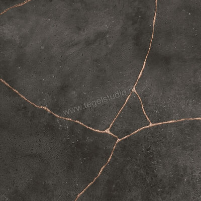  Fioranese Kintsugi Darkness 60.4x60.4 cm Vloertegel / Wandtegel Hibi Mat Vlak Naturale KTH600R | 468040