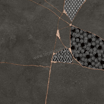 Fioranese Kintsugi Darkness 60.4x60.4 cm Vloertegel / Wandtegel Japan Hibi Mat Vlak Naturale KTJ600R | 468106
