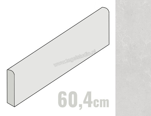  Fioranese Pietraviva Grigio Chiaro 7.5x60.4 cm Plint Mat Gestructureerd Silk PVB603R | 468385