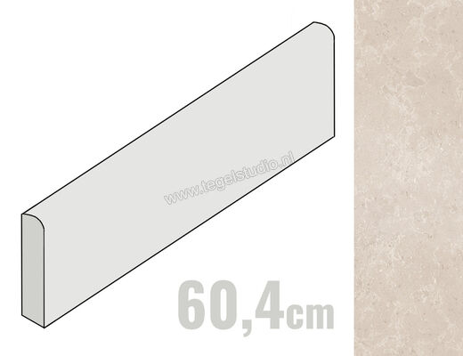  Fioranese Pietraviva Greige 7.5x60.4 cm Plint Mat Gestructureerd Silk PVB604R | 468388